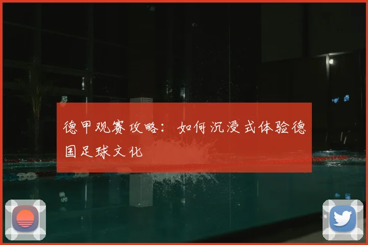 德甲观赛攻略：如何沉浸式体验德国足球文化